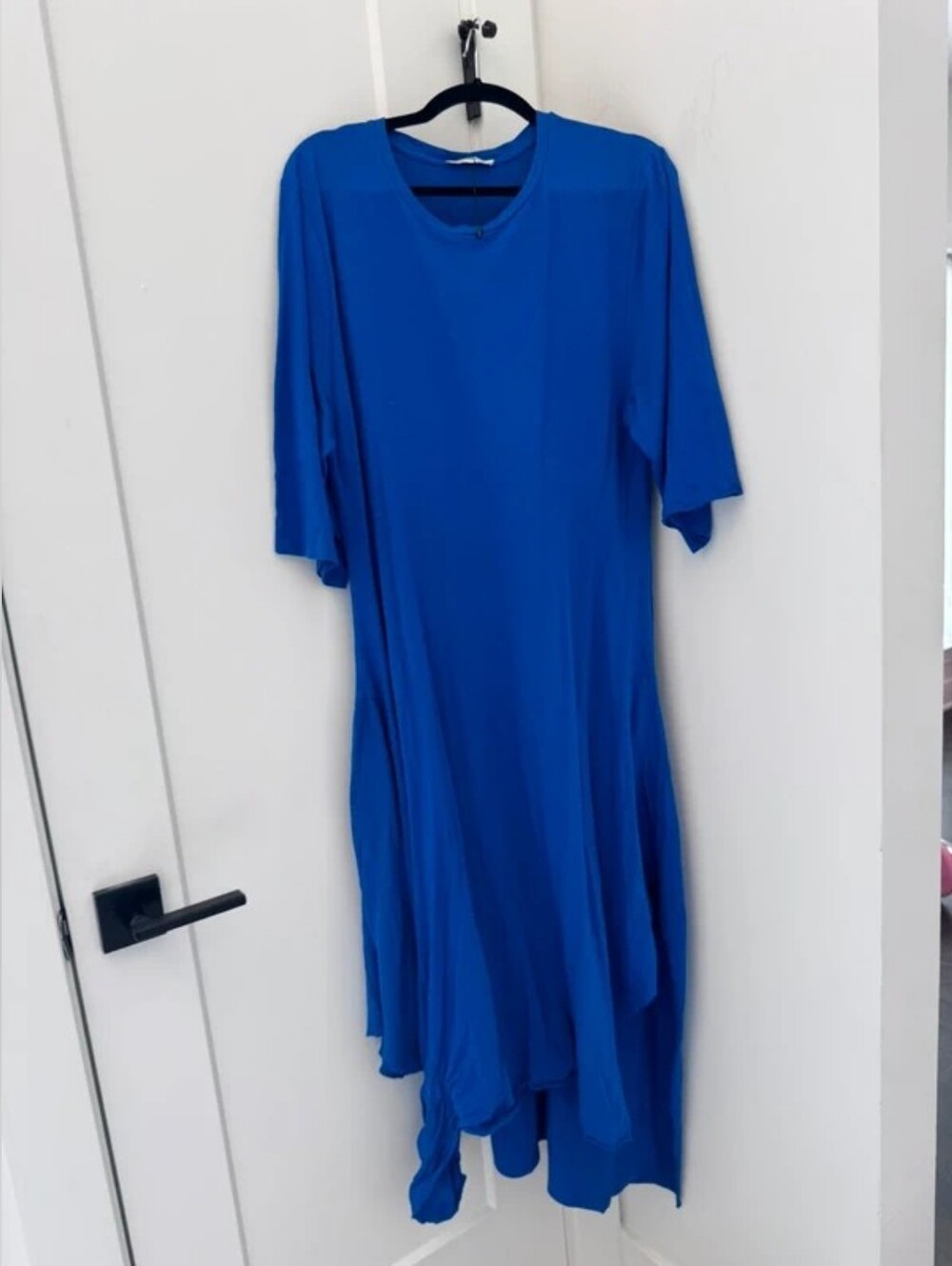 Zara Royal Blue Asymmetrical Midi Dress